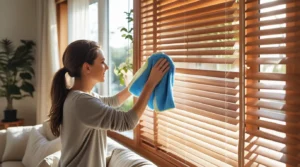 how to clean wooden blinds